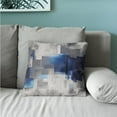 thumbnail image 3 of Navy Blue and Gray Abstract Art Pillow Covers - Stylish Accent Pillows for Bedroom - Set of 2 Blue Throw Pillow Covers (Navy Blue and Gray Abstract Art, 18x18), 595693269, 3 of 6