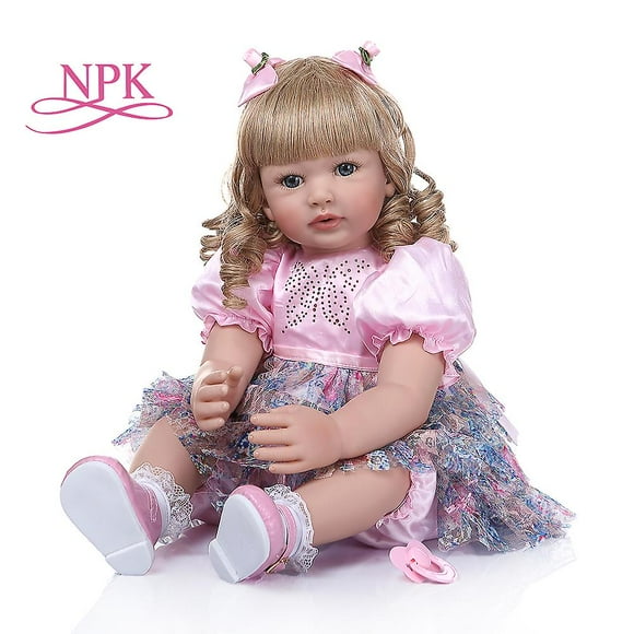 60cm Reborn Doll Toddler Soft Silicone Viny Limbs Princess Bebe Girl Lovely Birthday Gift High Quality Play House Toy