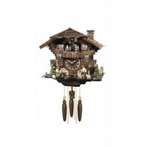 Cuckoo Clock Black forest house with music and dancers
