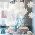 thumbnail image 4 of GuassLee12PCS Snowflakes Garland & 12PCS 3D Glittery Large White Snowflake for Christmas Decorations, 4 of 23