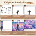 thumbnail image 5 of Enchanted Forest Wallpaper Dreamy Pastel Sky Soft Clouds Rainbow Hues Peel and Stick Wall Murals 69"H x 96"W Removable PVC Wall Paper Self-Adhesive Wall Paintings for Bedroom Living Room, 5 of 7