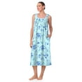 thumbnail image 2 of Aria Women's Sleeveless Long 100% Cotton Nightgown in 46", Sizes XS to 5X, 2 of 7