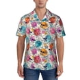 thumbnail image 5 of KLL Men's Hawaiian Shirt Short Sleeve Button Down Beach Shirts-Skulls and Roses, 5 of 6
