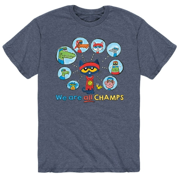 Pete The Cat - We Are All Champs - Men's Short Sleeve Graphic T-Shirt