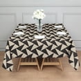 thumbnail image 3 of Black Beige Chevron Pattern Square Tablecloth,Waterproof Square Table Cover,Wipeable Spillproof Washable Table Cover for Home Kitchen Party Decor 52"x52"(132x132cm), 3 of 6