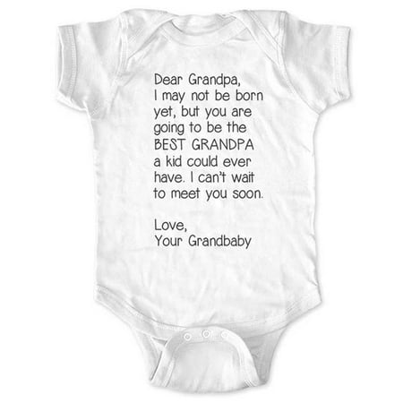 Dear Grandpa, I may not be born yet, but you are going to be the BEST GRANDPA - surprise baby - White Newborn