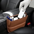 thumbnail image 6 of Car Seat Gap Filler Organizer, Leather Car Seat Storage Box, Between Seats Organizer for Phones, Keys, Sunglasses, No-Drill Car Console Side Pocket for Most Vehicles (Size/Colour as Pictured), 6 of 7