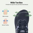 thumbnail image 3 of FefiYo Women's Wide Toe Box Orthotic Walking Shoes Arch Support Plantar Fasciitis Blackgrey US 6, 3 of 7