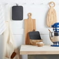 thumbnail image 2 of duomi-Ribbed Soft Silicone Pot Holder Set, Charcoal Grey 7"x9", 2 of 4