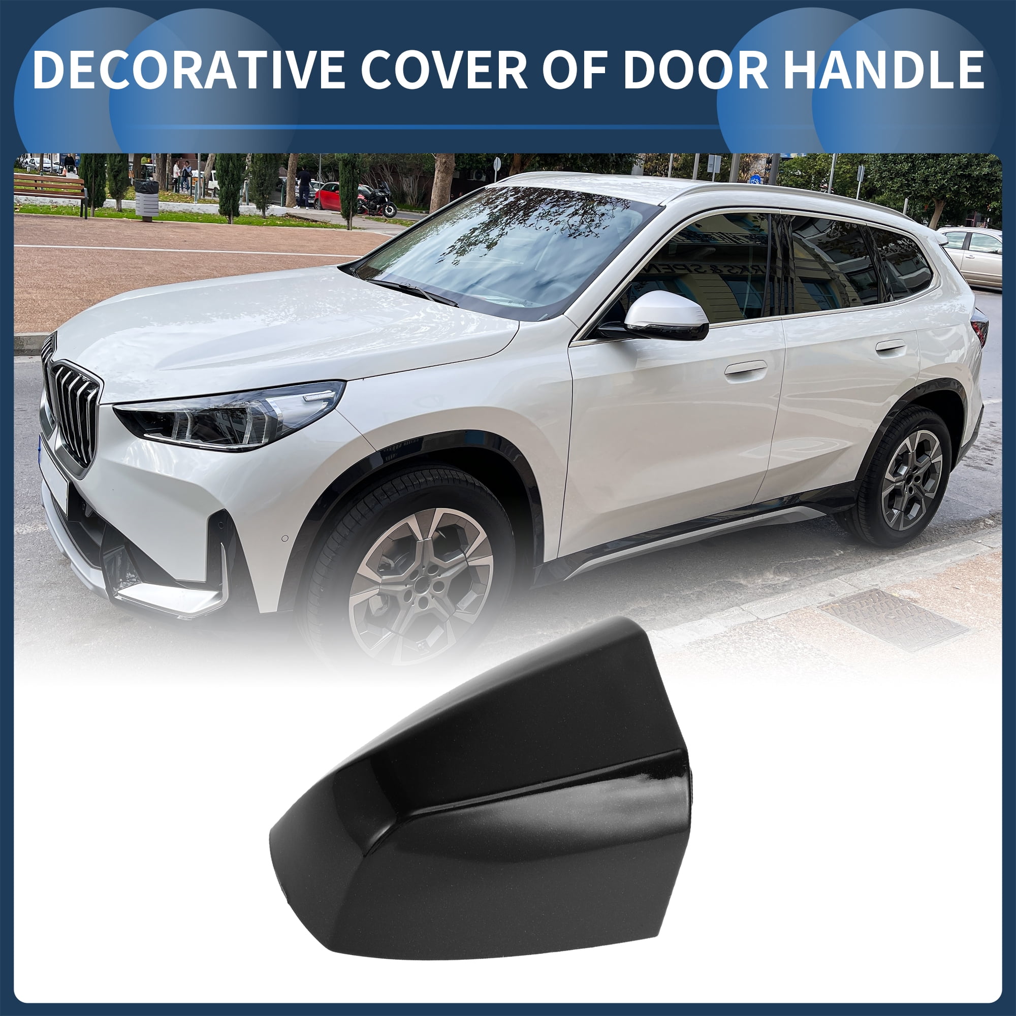 Unique Bargains Durable ABS Car Door Handle Cover Black for BMW X1 X2 X5 F15 X6 F16
