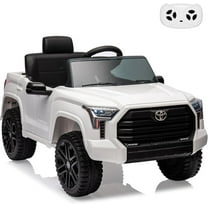 NEILA Toyota Licensed 12V Kids Ride on Truck Car Battery Powered Electric Fun Toys with Remote Control, Spring Suspension, 3 Speeds, LED Lights, Ride on Toy for 3-8 Years Boys & Girls (White)