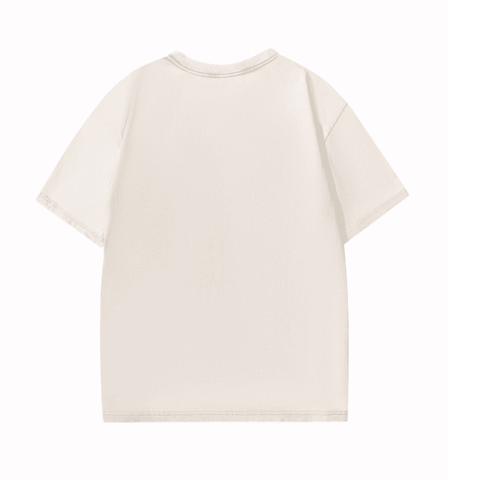 Playera de algodón oversized para hombre, corte holgado, estilo vintage lavado y desgastado, color liso, cuello redondo, atlética, manga corta, casual, tallas S-5XL, beige 3