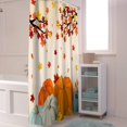 thumbnail image 4 of Fall Shower Curtain Harvest Pumpkin Shower Curtains for Bathroom Decor Fall Thanksgiving Harvest Maple Leaf Bath Curtains Sets with Hooks Polyester Fabric Waterproof Stall 36" x 72", 4 of 6
