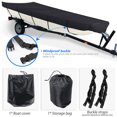 thumbnail image 3 of Heavy Duty Trailerable Boat Cover - 210D Marine Grade Polyester Mooring Cover Fits Jon Boats 18ft Long Beam Width up to 75in, 3 of 5