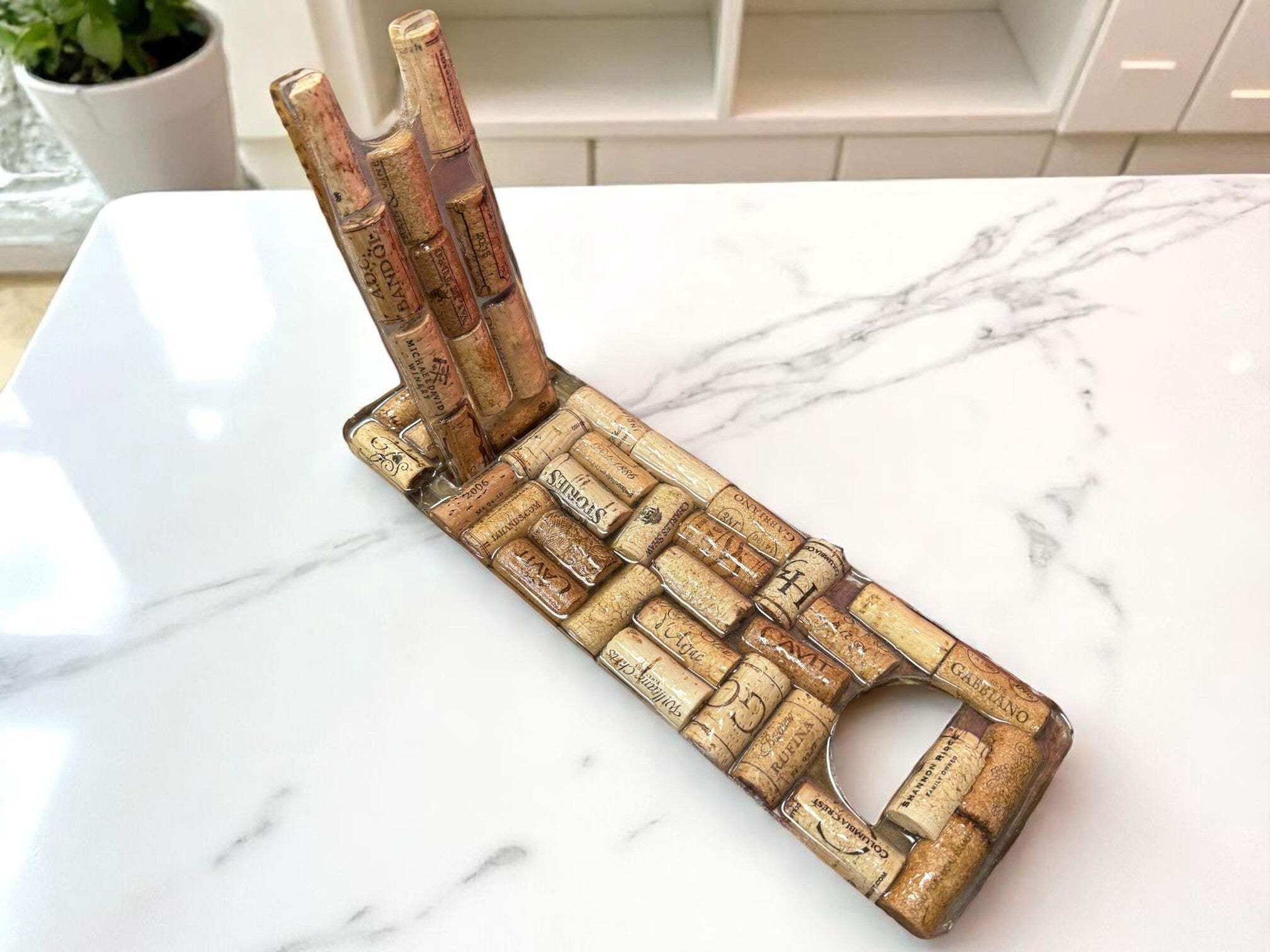Vineyard Reverie Wine Bottle Holder - Hand-Picked Cork  Resin