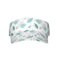 thumbnail image 2 of Kdxio Leaf Print Green Print Sun Visor Hat Golf Visor Adjustable Velcro Outdoor Sports Cap for Men Women, 2 of 7