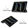 thumbnail image 6 of Case for iPad Pro 11 2024, Folio Tri-fold Stand Smart PU Leather / Hard Back Cover with Auto Wake/Sleep Magnetic Ligthweight Slim Fit Drop Protective for iPad Pro 11 2024, Black, 6 of 8
