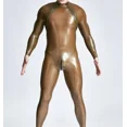 thumbnail image 2 of Traje de látex con doble cremallera y diseño diagonal, mono sexy ajustado de látex, traje de goma con cremallera en la entrepierna, 2 of 5