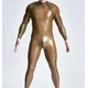 thumbnail image 2 of Traje de látex con doble cremallera y diseño diagonal, mono sexy ajustado de látex, traje de goma con cremallera en la entrepierna, 2 of 5