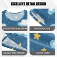 thumbnail image 4 of Clouds Star Pattern Summer Pajama Set Soft Cotton Short Sleeve Sleepwear 2PCS Pajama Sets Breathable Lounge Set Size 6Y, 4 of 7