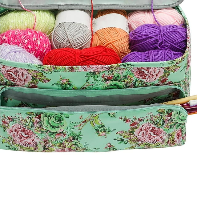 facefd Sacs à Fil Sac de Rangement Portable pour Crochet Organisateur de Rangement Sac de Tricotage Résistant à l'Usure pour Éviter les Enchevêtrements