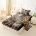 thumbnail image 2 of jejeloiu Rustic Cowboy Style Twin Sheet Sets Kids,Cute Floral Sunflower Bedding For Men,3-Piece, 2 of 6