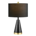 thumbnail image 6 of SAFAVIEH Penla 20 in. H Mid-Century Cone Table Lamp, Black/Brass Gold, 6 of 8
