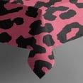 thumbnail image 5 of Pink and Black Of Leopard Print Square Tablecloth,Waterproof Square Table Cover,Wipeable Spillproof Washable Table Cover for Home Kitchen Party Decor 52"x52"(132x132cm), 5 of 6