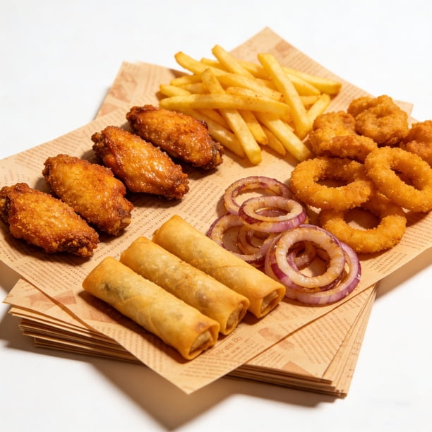 100 hojas de papel encerado apto para uso alimentario para envolver hamburguesas, papas fritas y pollo, antiadherente, impermeable, 22x22 cm, forros desechables para cocina