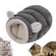 thumbnail image 2 of Cama nido para perros y gatos, suave, cálida y cálida para invierno, para gatos y gatitos, con cojín y accesorios Gris L, 2 of 9