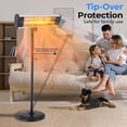 thumbnail image 3 of SereneLife Infrared Patio Heater, Electric Patio Heater for Indoor/Outdoor Use, (Black), 3 of 8