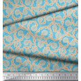 thumbnail image 2 of Soimoi Poly Georgette Fabric Artistic Leaves Print Fabric by Yard 42 Inch Wide, 2 of 5