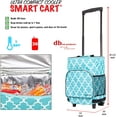 thumbnail image 4 of dbest products Ultra Compact Cooler Smart Cart, Black Insulated Collapsible Rolling Tailgate BBQ Beach Summer, 4 of 12