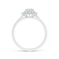 thumbnail image 2 of ANGARA Natural Classic Double Floral Halo Diamond Ring in 14K White Gold for Women (Size-4mm| Color-G| Clarity-VS2) | April Birthstone, Anniversary, Jewelry Gift for Women | Natural Diamond Ring, 2 of 10