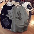 thumbnail image 1 of New Trend Disney Mickey Mouse Print T Shirt Summer Women Short Sleeve Leisure Top Tee Casual Ladies Loose T Shirts Plus SizeL Gao Jinjia LED, 1 of 2