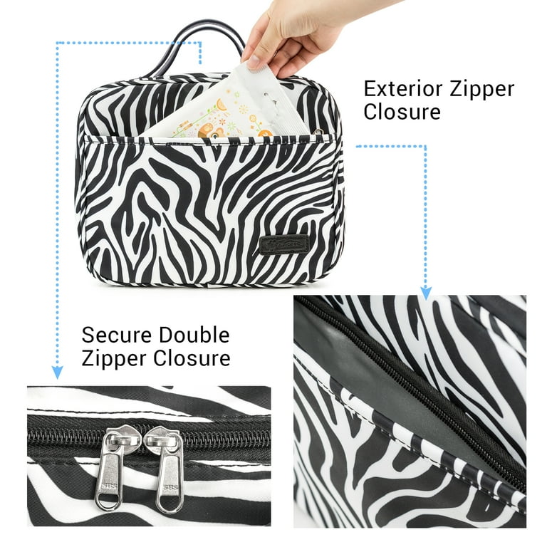 Large Toiletry Bag Travel Organizer with Hanging Hook, Water-resistant Makeup Cosmetic Bag Travel Case for Accessories, Shampoo, Toiletries, Personal