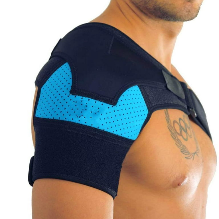 Quality Neoprene Shoulder Dislocation Injury Arthritis Pain Support Straps  Brace, Strong Velcro 