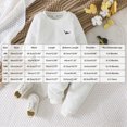 thumbnail image 3 of KPOPLK 6 9 12 18 Months 2T 3T Toddler Baby Boy Clothes Outfits Fall Winter Pullover Long Sleeve Solid T-Shirt Pants 2 Piece Set White Size 2-3 Years, 3 of 6