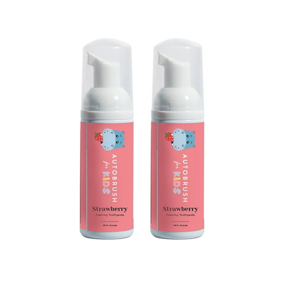 AutoBrush Kids Fluoride-Free Foaming Toothpaste Strawberry Flavor (2 Pack)
