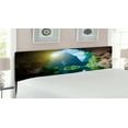 thumbnail image 2 of Natural Cave Headboard, Mountain Sky View from the Grotto Viatnemese Tam Coc Park Myst Nature Photo, Upholstered Decorative Metal Bed Headboard with Memory Foam, King Size, Multicolor, by Ambesonne, 2 of 4