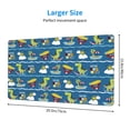 thumbnail image 3 of Balery Dinosaur On The Beach Vacation Mouse Pad ,15.8x29.5 In Large Gaming Mouse Pad Desk Mat Long Non-Slip Rubber Stitched Edges,Waterproof Mousepad Desk Mat For Gamer Office Home, 3 of 9