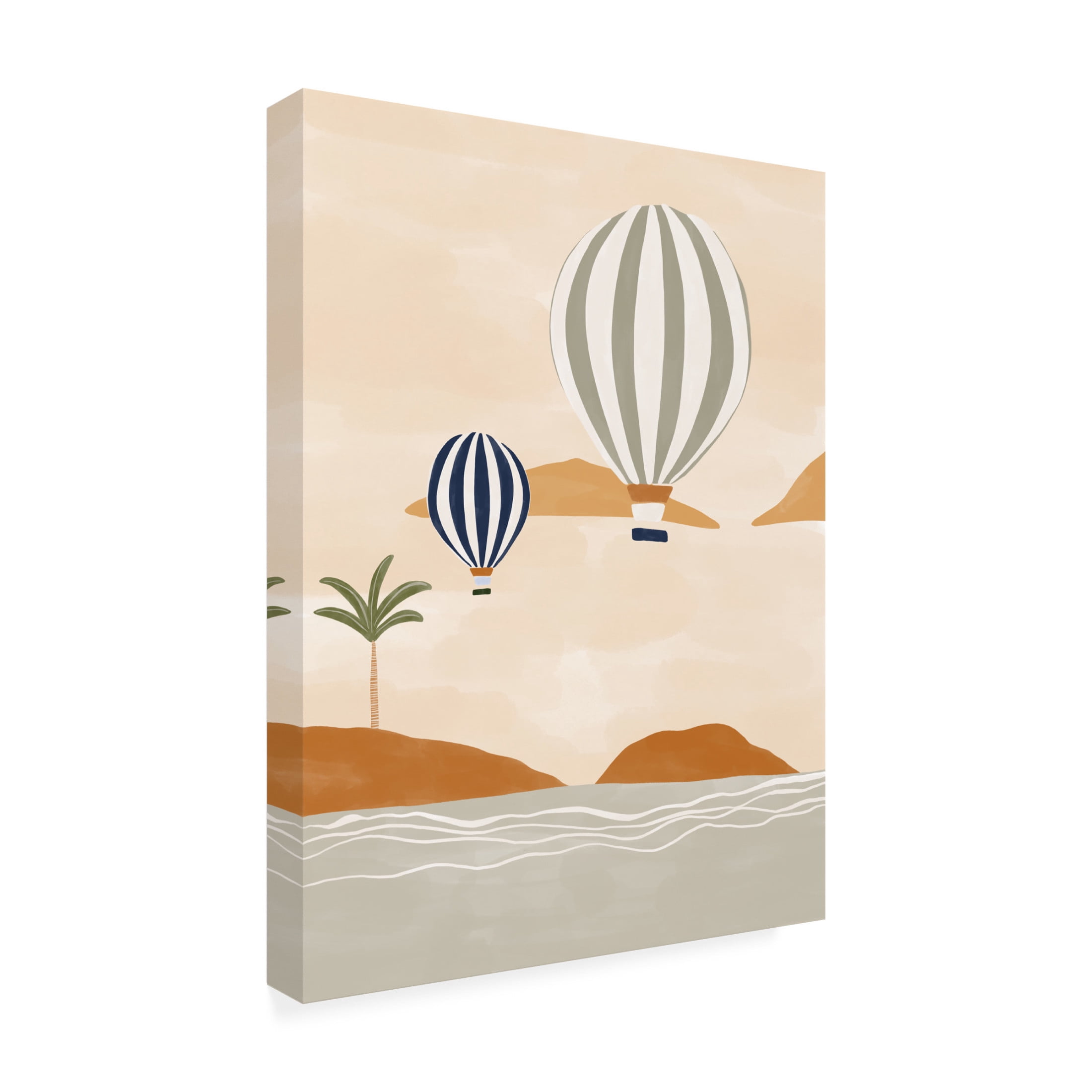 Trademark Fine Art Ivy Green Illustrations Airballoons In Dessert Canvas Wall Art