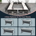 thumbnail image 2 of Modular Conference Room Tables, 4 Pack Folding Conference Tables Mobile Meeting Training Table for Office, Modern Foldable Rolling Seminar Desk(55.1in,White), 2 of 7