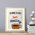 thumbnail image 3 of Designs ByLITA Coffee Is My Love Language, 5 x 7 Wooden Wall Print Inspirational (Framed) | Retro Coffee Bar Decoration, 3 of 5