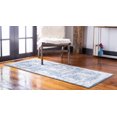 thumbnail image 4 of Unique Loom Aberdeen Tone-on-Tone Runner Rug 2' x 7' Blue/Ivory, 4 of 4