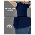 thumbnail image 6 of NY Threads Men's Polo Shirt Short Sleeves UPF 50+ Quick Dry Performance Tactical Pique Jersey Golf Shirt, Small, Navy Blue, 6 of 7