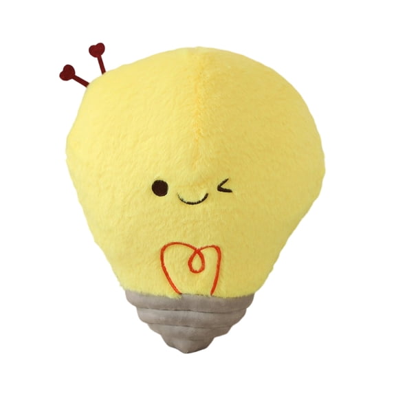 Adorable Bulb Themed Toy Plush Throw Pillow For Newborns Babies Sensory