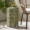 thumbnail image 2 of Elliot Outdoor 12 Inch Sunburst Iron Side Table, Crackle Green, 2 of 10