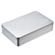 thumbnail image 1 of Hotop Caja de lata vacía rectangular plateada de 8,5 por 5,3 por 1,9 pulgadas, contenedores de regalo, joyería y almacenamiento, kit de lata, organizador para el hogar, 1 of 5