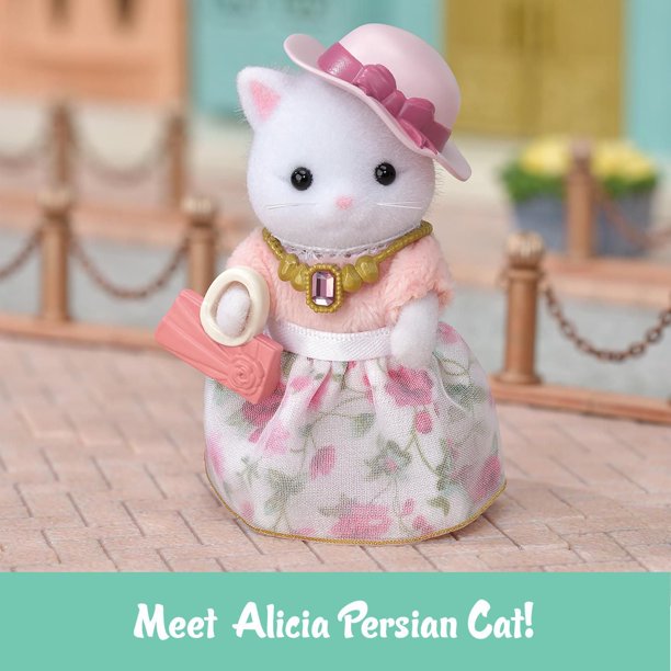 Calico Critters Fashion Playset Persian Cat, Dollhouse Playset with Figure  and Fashion Accessories